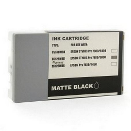 Cartuccia comp. per Epson T6128 nero opaco ink dye