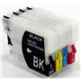Cartuccia ricaricabile vuota per Brother LC960 LC970 LC1000 giallo