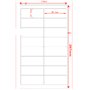 Etichette adesivo formato A4 165g 99,1*34mm n.16 etichette/foglio (conf.100foglio)