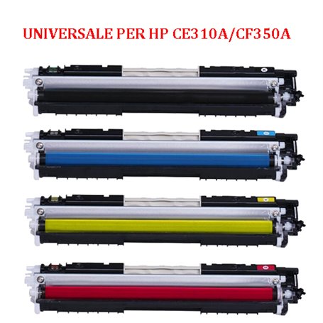 Toner Universale per HP CE310A CF350A CANON 729 nero 1100pag.