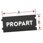 White on Black Com BMP41/51/53-19.1mmx7.6mMC-750-595-BK-WT