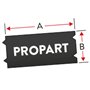 White on Black Com BMP41/51/53-19.1mmx7.6mMC-750-595-BK-WT