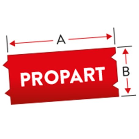 White on Red Com BMP41/51/53-19.1mmx7.6mMC-750-595-RD-WT