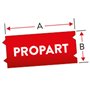 White on Red Com BMP41/51/53-19.1mmx7.6mMC-750-595-RD-WT