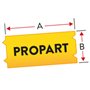 Black on Yellow Com BMP41/51/53-19.1mmx7.6mMC-750-595-YL-BK