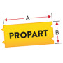 Black on Yellow Com BMP51/53-25.4mmx7.6mMC-1000-595-YL-BK