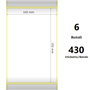 White 102x152mm, 430 Et/Rotolo Z-2000D 4x6x1 Core, 6 Rolls