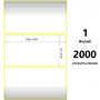 White 102x51mm, 2000 Et/Rotolo Z-2000D 4x2x3 Core, 1 Rolls