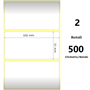 White 102x51mm, 500 Et/Rotolo Z-2000D 4x2x3 Core, 2 Rolls