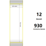 White 25x76mm, 930 Et/Rotolo Z-2000D 1x3x1 Core, 12 Rolls