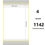 White 102x152mm,1142 Et/Rotolo Z-2000D, 4x6x3 Core, 4 Rolls