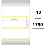 White 102x38mm,1790 Et/Rotolo Z-2000D, 4x1.5x1Core, 12 Rolls