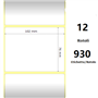 White 102x76mm,930 Et/Rotolo Z-4000D, 4x3x1 Core, 12 Rolls