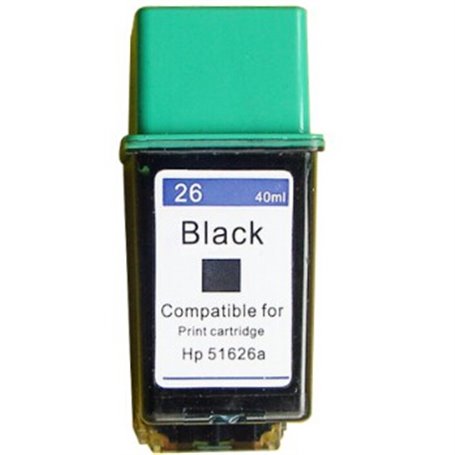 51626AE Cartuccia rigenerata per HP 26 nero 600pag.