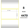 White 57x32mm,4470 Et/Rotolo Z-1000D,2.2x1.3x3 Core,8 Rolls