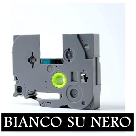 12mmX8m Nastro laminato compatibile per Brother TZe-335 bianco su nero