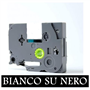 12mmX8m Nastro laminato compatibile per Brother TZe-335 bianco su nero