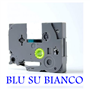 12mmX8m Nastro laminato compatibile per Brother TZe-535 bianco su blu