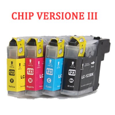 Cartuccia per Brother LC-123 magenta con CHIP VERSIONE III