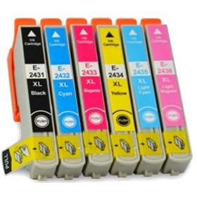 Cartuccia per Epson T2432XL ciano