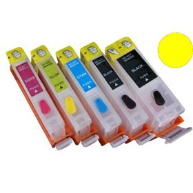 Cartuccia ricaricabile vuota per .Canon CLI-521 giallo con chip autoreset