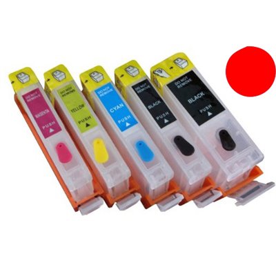 Cartuccia ricaricabile vuota per .Canon CLI-521 magenta con chip autoreset