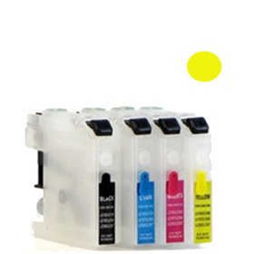 Cartuccia ricaricabile vuota per Brother LC-123 giallo con chip aggiornato