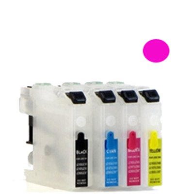 Cartuccia ricaricabile vuota per Brother LC-123 magenta con chip aggiornato