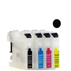 Cartuccia ricaricabile vuota per Brother LC-123 nero con chip aggiornato