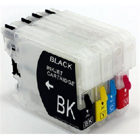 Cartuccia ricaricabile vuota per Brother LC960 LC970 LC1000 nero