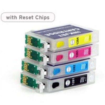 Cartuccia ricaricabile vuota per Epson T1282 ciano con chip autoreset