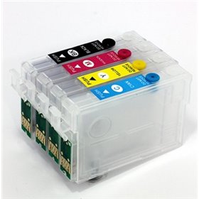 Cartuccia ricaricabile vuota per Epson T1291 nero con chip autoreset