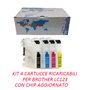 Kit 4 Cartuccia ricaricabile vuota per Brother LC-123 nero ciano magenta giallo