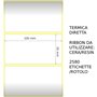 Trasferimento termico Etichette permanente per ZEBRA 100mm*50mm 2580pz utilizzo con Ribbon