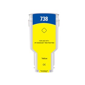 300ML Yellow Reman HP DesignJet T850,T870,XT870,XT950676M8A