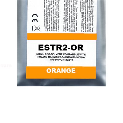 Orange Eco-Solvent Ink Bag Compa Roland TrueVIS SG2,VG2,VF2,SG3,VG3500ML