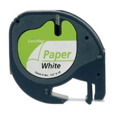 BK-White 12mmX4m for DYMO-Letratag 2000,LT100H,QX50S0721520