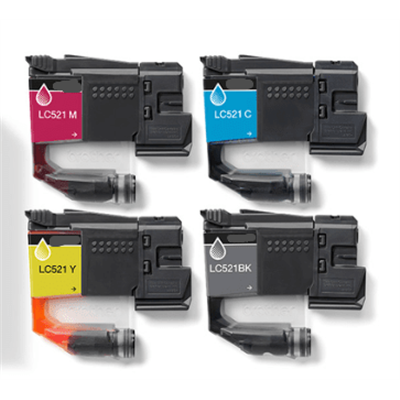 Yellow Compatible Cartridge DCP-J1260W/J1313DW/J1360DW/J1460DW-0.5KLC521Y