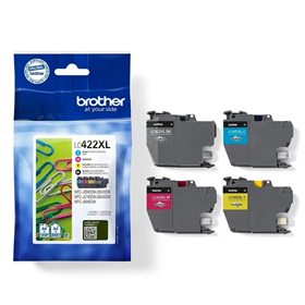 CARTUCCE ORIGINALE BROTHER MULTIPACK LC-422XL NERO+COLORI