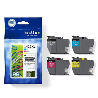 CARTUCCE ORIGINALE BROTHER MULTIPACK LC-422XL NERO+COLORI