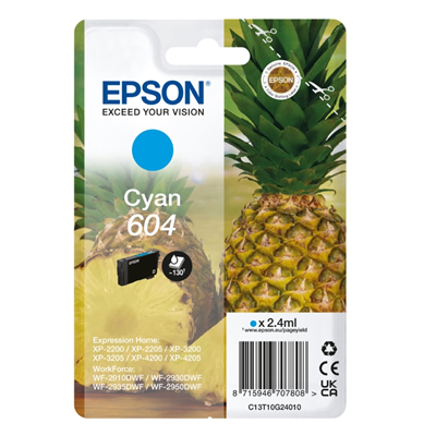CARTUCCE ORIGINALE EPSON INK ANANAS CYAN 604