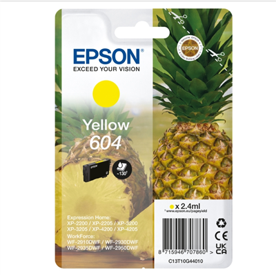CARTUCCE ORIGINALE EPSON INK ANANAS YELLOW 604