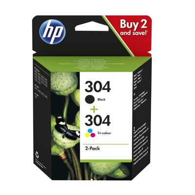CARTUCCE ORIGINALE HP 304 INK CARTRIDGE COMBO 2-PACK