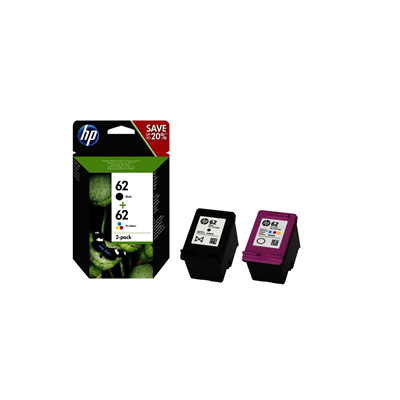 CARTUCCE ORIGINALE HP MULTIPACK NERO E COLORE HP 62 