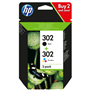 CARTUCCE ORIGINALE HP MULTIPACK 302 NERO E COLORE