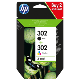 CARTUCCE ORIGINALE HP MULTIPACK 302 NERO E COLORE
