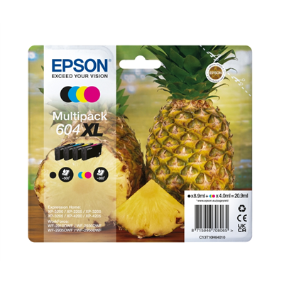 CARTUCCE ORIGINALE EPSON MULTIPACK 604XL ANANAS 4 COLORI