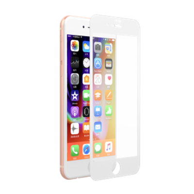 Pellicole Protezione Pellicola Vetro Bordo Lucido Full 0.26 mm iPhone 7/8 Bianca