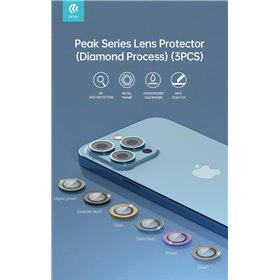 Pellicole Protezione Proteggi lenti diamantate iPhone14P&14PM Cornice Gold