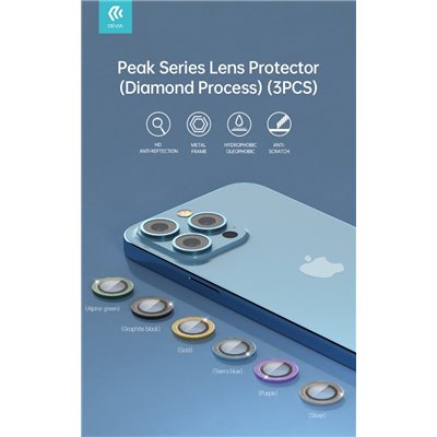 Pellicole Protezione Proteggi lenti diamantate iPhone14P&14PM Cornice Gold